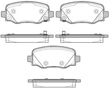 Комплект тормозных колодок FIAT 500X, JEEP RENEGADE, REMSA (157802)