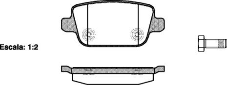 Набір гальмівних колодок, Disk Brake Land Rover, Volvo XC70, REMSA (125600)