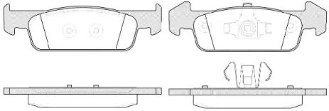 Комплект тормозных колодок RENAULT LOGAN/STEPWAY, DACIA LOGAN, DACIA SANDERO, WOKING (P1440310)