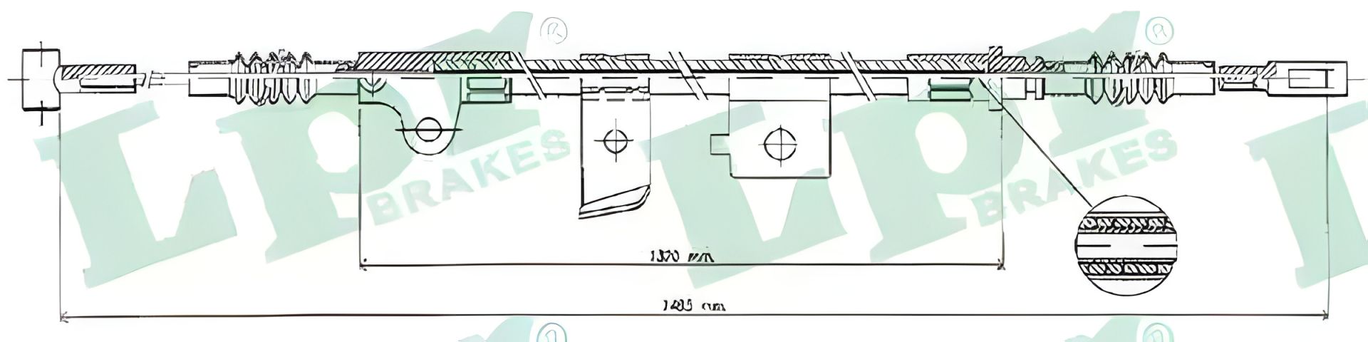 Ручного гальма трос NISSAN PRIMERA, LPR (C0496B) Ручного гальма трос NISSAN PRIMERA, LPR (C0496B)