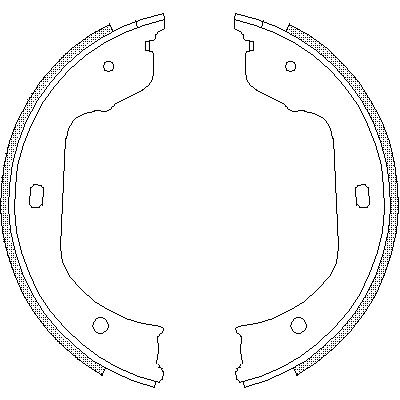Комплект гальмівних колодок, гальмо стоянки VW TRANSPORTER, BMW X6, WOKING (Z474000)
