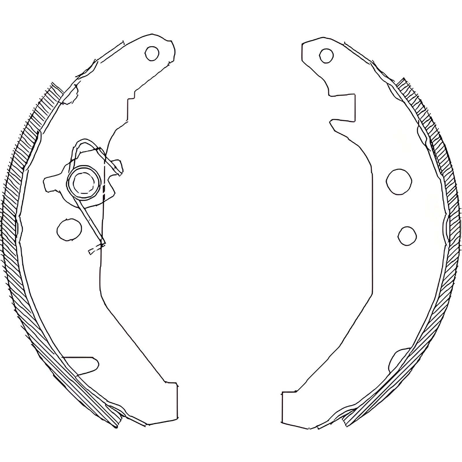 Набор тормозных колодок FORD FIESTA, REMSA (418500) Набор тормозных колодок FORD FIESTA, REMSA (418500)