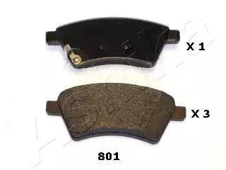 Комплект гальмівних колодок, дискове гальмо SUZUKI SX4, FIAT SEDICI, ASHIKA (5008801)