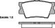 Комплект тормозных колодок LEXUS ES, TOYOTA CAMRY, TOYOTA AURION, WOKING (P1331300)