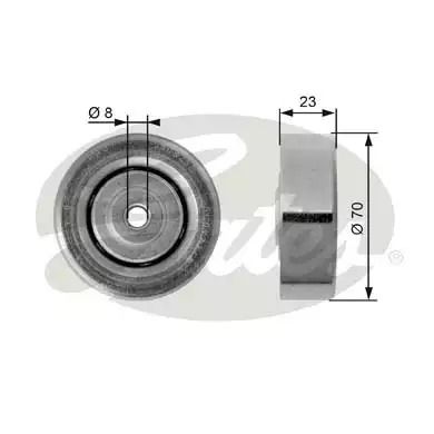 Натяжной ролик поликлинового ремня VAUXHALL OMEGA, OPEL OMEGA, GATES (T36161)