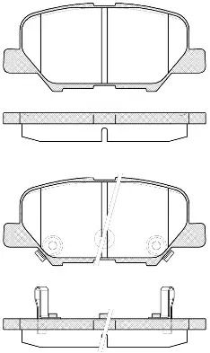 Комплект тормозных колодок, дисковый тормоз MAZDA 6, PEUGEOT 4008, REMSA (153602)