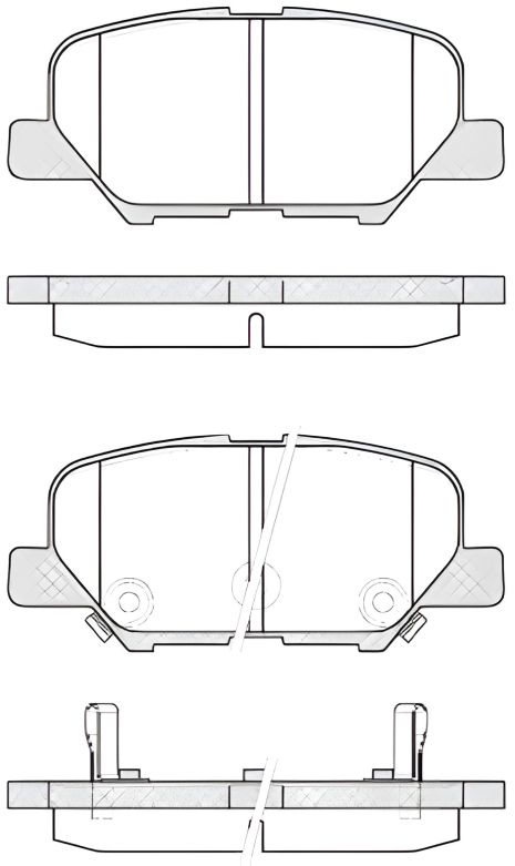 Комплект гальмівних колодок для дискового гальма MAZDA 6, PEUGEOT 4008, REMSA (153602)