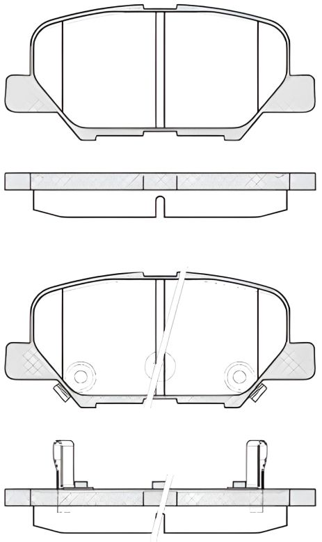 Комплект передних тормозных колодок MAZDA 6, PEUGEOT 4008, REMSA (153602)