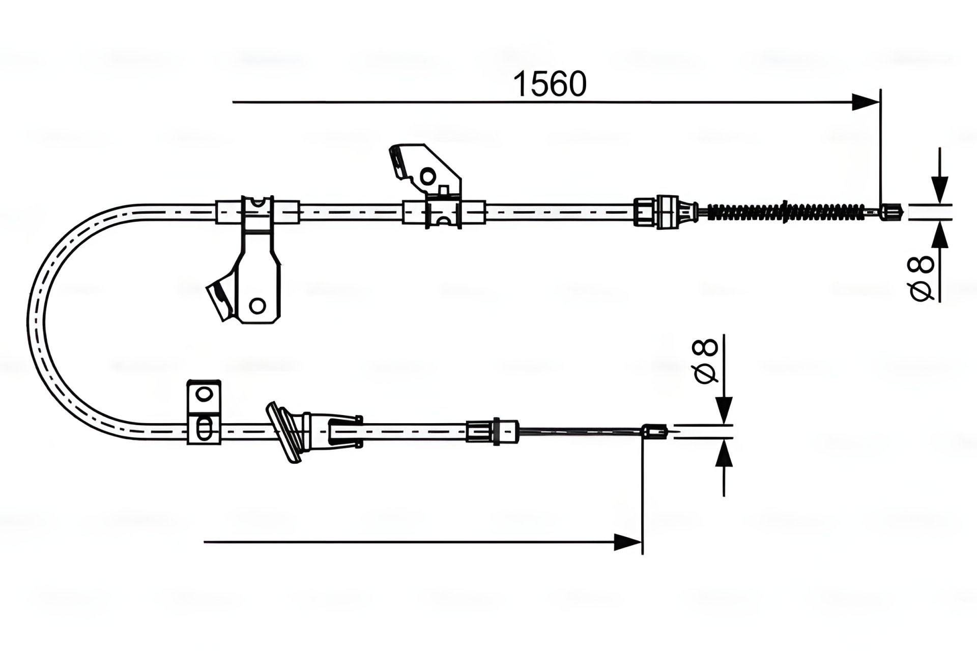 Трос ручного тормоза MITSUBISHI COLT и SMART FORFOUR от BOSCH (1987482626) Трос ручного тормоза MITSUBISHI COLT и SMART FORFOUR от BOSCH (1987482626)