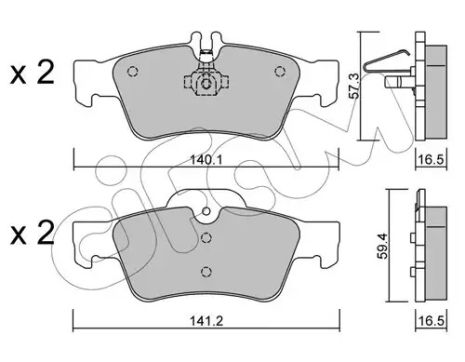 Комплект гальмівних колодок, дискове гальмо MERCEDES-BENZ CLS, CIFAM (8225680)