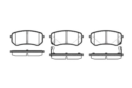 Комплект тормозных колодок для дискового тормоза HYUNDAI i10, KIA PICANTO, REMSA (113502)