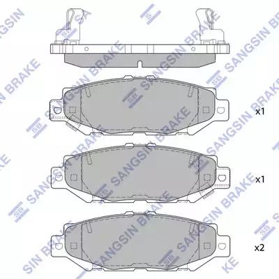 Комплект гальмівних колодок, дискове гальмо LEXUS SC, TOYOTA SOARER, HI-Q (SP1432)