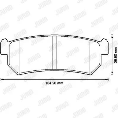 Комплект гальмівних колодок, дискове гальмо CHEVROLET LACETTI, DAEWOO LACETTI, JURID (573216J)