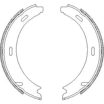 Комплект гальмівних колодок, гальмо стоянки MERCEDES-BENZ B-CLASS, REMSA (409301)