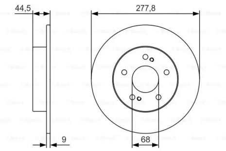 Гальмівний диск Nissan Maxima, Bosch (0986479T86)