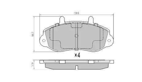 Комплект тормозных колодок, дисковый тормоз VAUXHALL MOVANO, OPEL MOVANO, FREMAX (FBP1140)