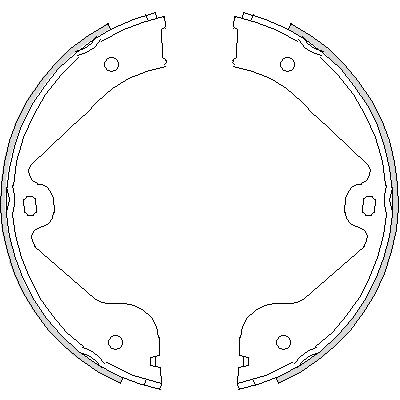 Комплект гальмівних колодок, гальмо стоянки AUDI Q7, VW TOUAREG, REMSA (473500)