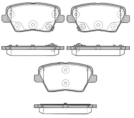 Комплект дисковых тормозных колодок REMSA (178402)