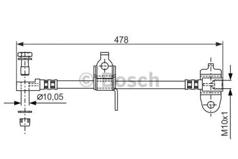 Шланг тормозной FORD AUSTRALIA, BOSCH (1987481070)