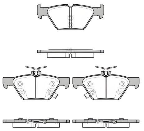 Комплект тормозных колодок, дисковый тормоз SUBARU LEGACY, REMSA (163802)