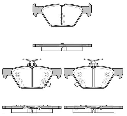 Комплект тормозных колодок SUBARU LEGACY, SUBARU OUTBACK, WOKING (P1738302)