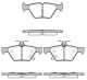 Комплект гальмівних колодок SUBARU LEGACY, SUBARU OUTBACK, WOKING (P1738302)