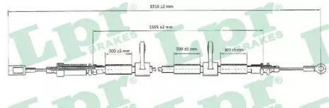 Трос ручного гальма FIAT DUCATO, PEUGEOT BOXER, LPR (C0985B)