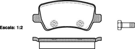 Комплект тормозных колодок, дисковый тормоз LAND ROVER, FORD S-MAX, REMSA (123600)