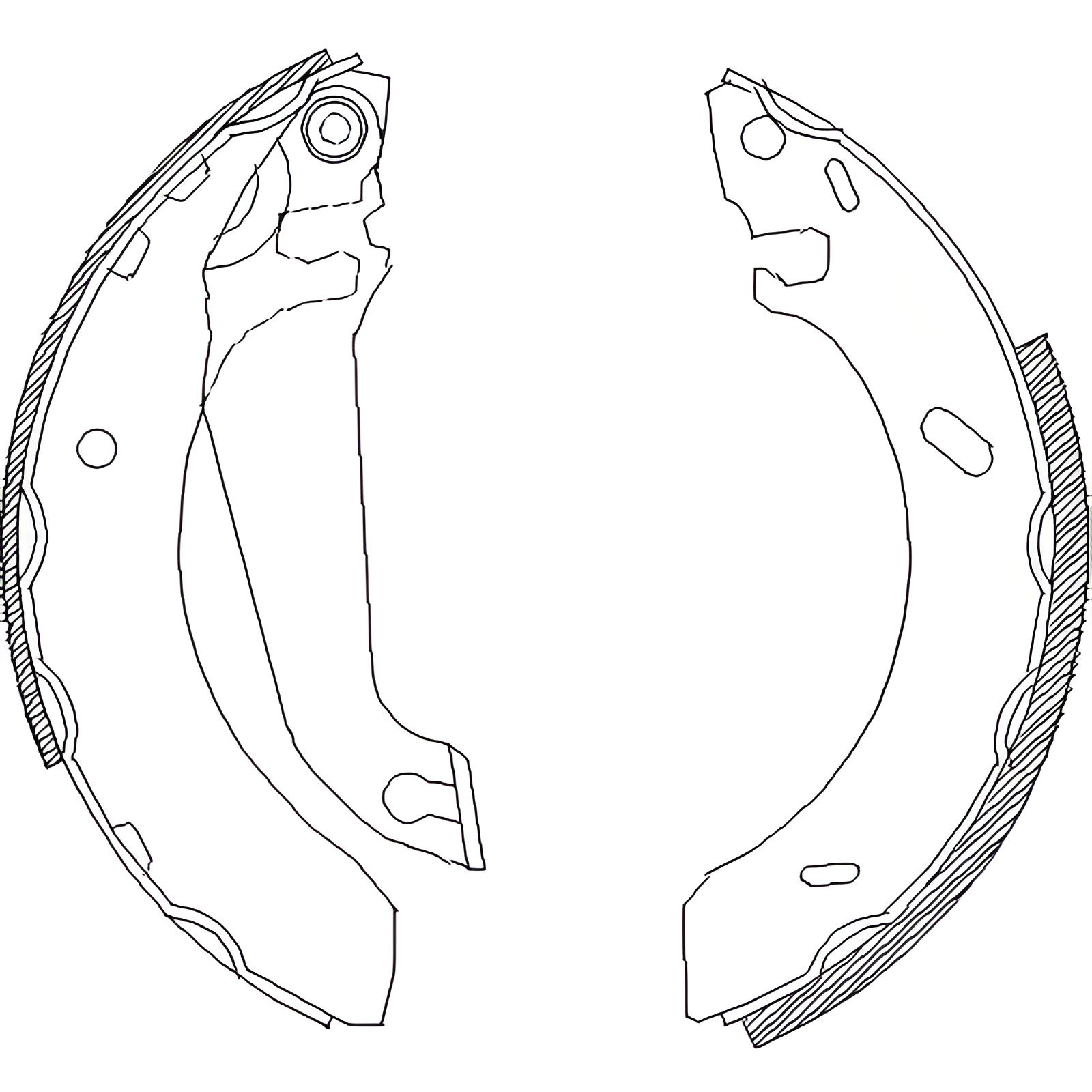 Гальмівні колодки комплекти для Ford Escort та Orion задні REMSA (430400) Гальмівні колодки комплекти для Ford Escort та Orion задні REMSA (430400)