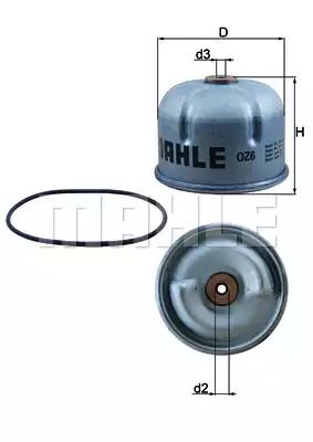 Фільтр оливи FORD TRANSIT, LAND ROVER, MAHLE/KNECHT (OZ6D)