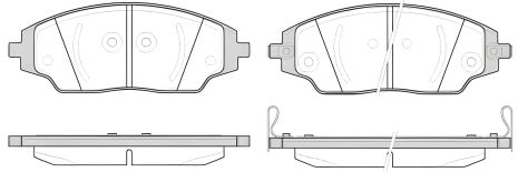 Дисковые тормозные колодки CHEVROLET AVEO, REMSA (153702)