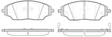 Дисковые тормозные колодки CHEVROLET AVEO, REMSA (153702)