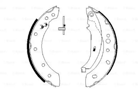 Комплект гальмівних колодок PEUGEOT 206, BOSCH (0986487672)