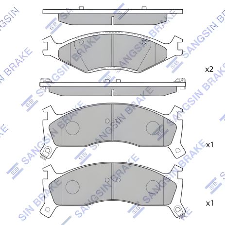Гальмівні колодки для KIA SHUMA, SANGSIN (SP1070) Гальмівні колодки для KIA SHUMA, SANGSIN (SP1070)