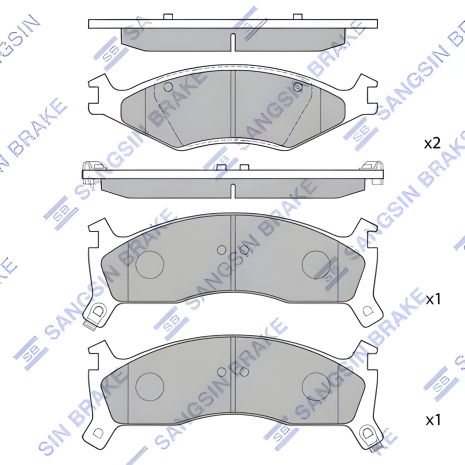 Гальмівні колодки для KIA SHUMA, SANGSIN (SP1070)