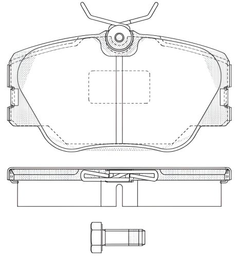 Гальмівних колодок Комплект, дискове гальмо FIAT CROMA, MERCEDES-BENZ V-CLASS, REMSA (018900)