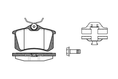 Гальмівні колодки, Audi A3, Seat Cordoba, Skoda, VW, Peugeot 308, Woking (P363303)