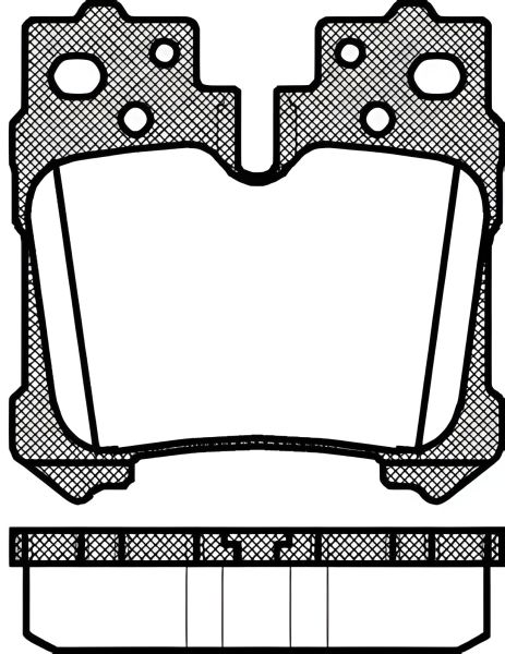 Набір гальмівних колодок для дискових гальм LEXUS LS, REMSA (132100)