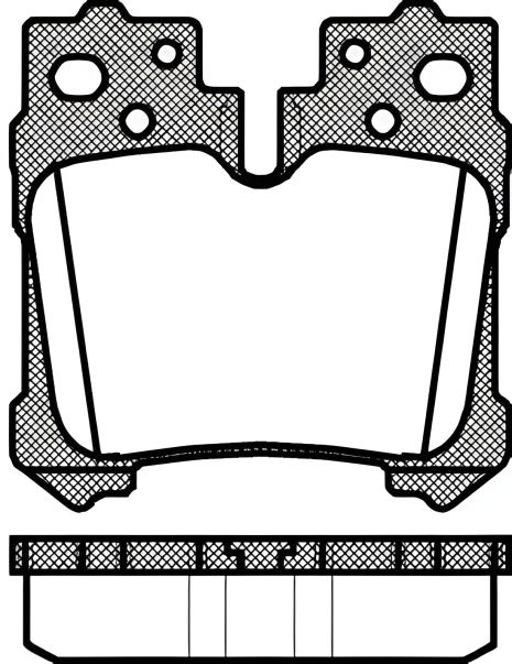 Комплект тормозных колодок для LEXUS LS от REMSA (132100) Комплект тормозных колодок для LEXUS LS от REMSA (132100)