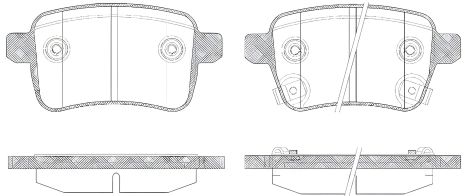 Тормозные колодки комплект FIAT 500L, WOKING (P1550312)