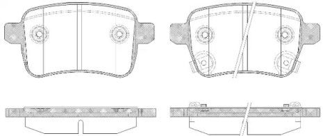 Комплект тормозных колодок FIAT 500L, REMSA (145012)