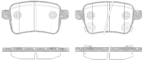 Тормозные колодки комплект FIAT 500L, REMSA (145012)