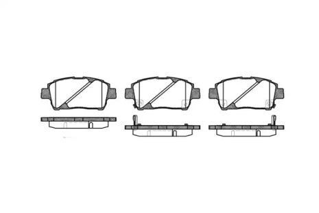 Колодки передні гальмівні Toyota Yaris/Prius 99-05 (akebono), WOKING (P640302)