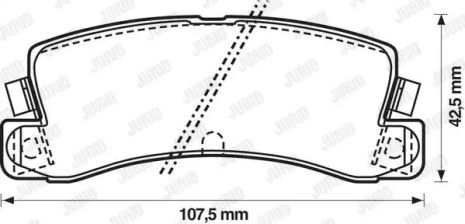 Комплект гальмівних колодок, дискове гальмо TOYOTA COROLLA, JURID (572182J)