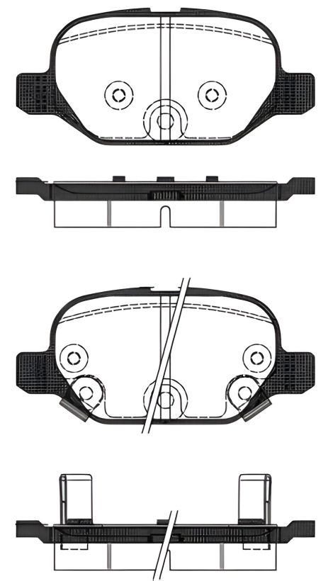 Тормозные колодки для дискового тормоза FIAT PANDA, REMSA (072732)