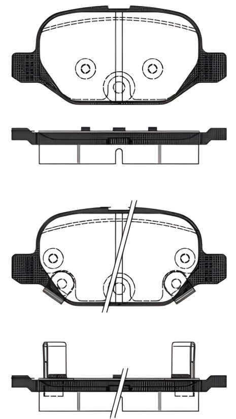 Гальмівних колодок комплект, дискове гальмо FIAT PANDA, REMSA (072732)