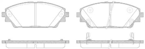 Комплект гальмівних колодок, дискове гальмо MAZDA CX-3, WOKING (P1469302)