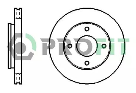 Диск тормозной MITSUBISHI COLT, SMART FORFOUR, PROFIT (50101621)