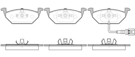 Комплект гальмівних колодок, дискове гальмо SEAT IBIZA, SKODA ROOMSTER, REMSA (063341)