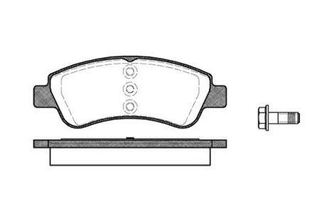 Комплект тормозных колодок GREAT WALL, MITSUBISHI ASX, CITROËN C4, WOKING (P940320)